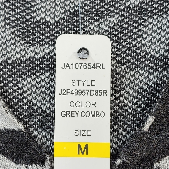 Joseph A Women's Leopard-Knit Hooded Zip-Front Poncho - M - Picture 7 of 7